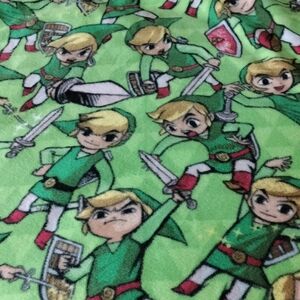 Green Legend Of Zelda Character Fleece Material 60x72